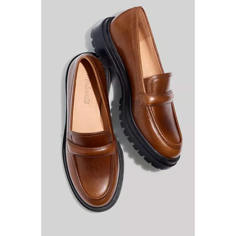 Madewell Womens Bradley Lugsole Loafer Stable Brown Leather Size 10.5